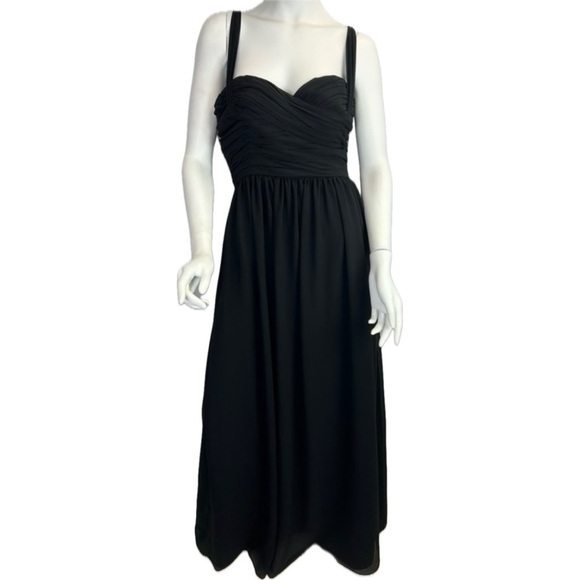 Bill Levkoff Black Bodice Strappy Formal Long Black Sleeveless Gown Size… - Picture 1 of 13
